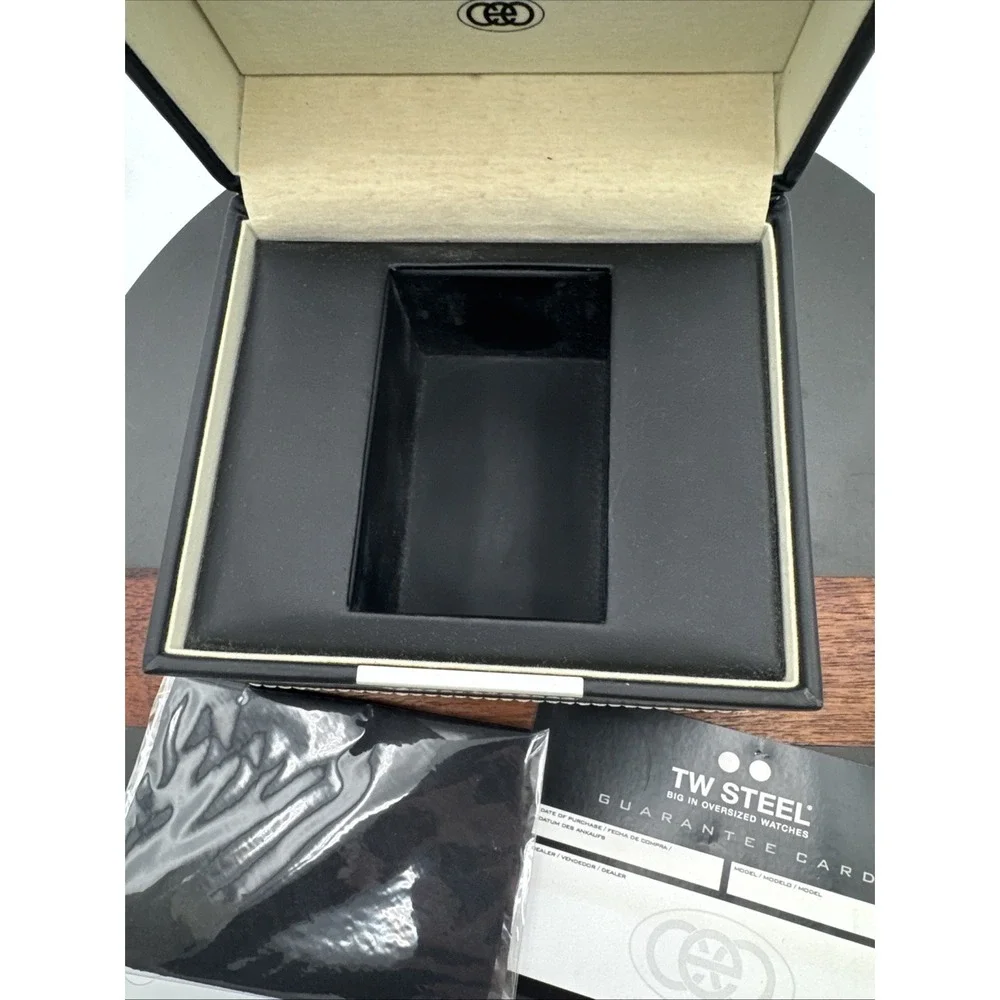 TW STEEL Watch BOX ONLY With Black Surface Cloth And Card